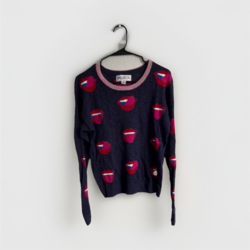 Wildfox graphic lips pullover - graphic,