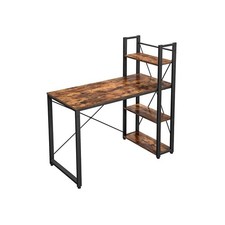 Computer Desk Wooden Writing Desk Workstation Shelves Home Office Retro LWD48X