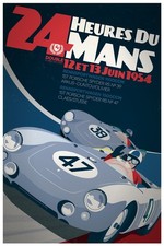 Le Mans 1954 Porsche Spyder RS Digital Poster Classic Racing Art Print 