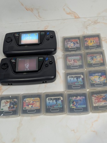 Sega game gear console - game,
