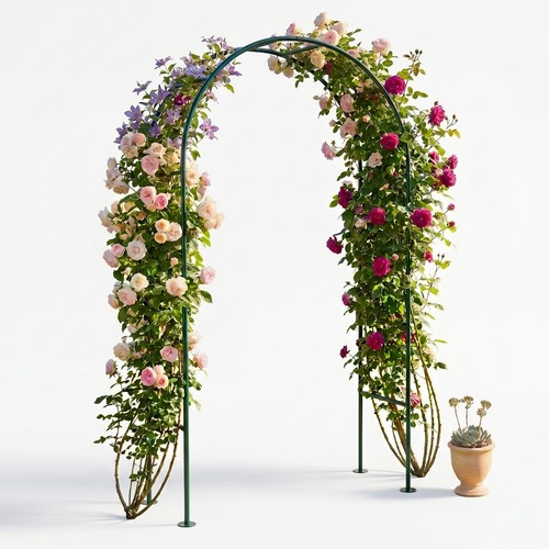 Outdoor garden archway - archway, steel