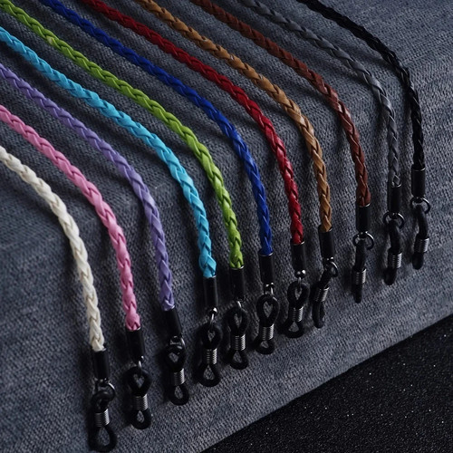 Glasses cord leather - leather, |