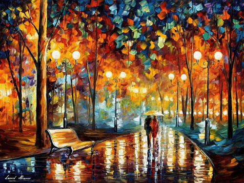 Wall decor oil paint park - oil,