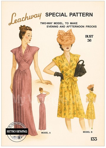 Vintage 1940s frock - 1940s, sewing