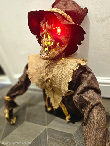 Animated tabletop scarecrow - animated,