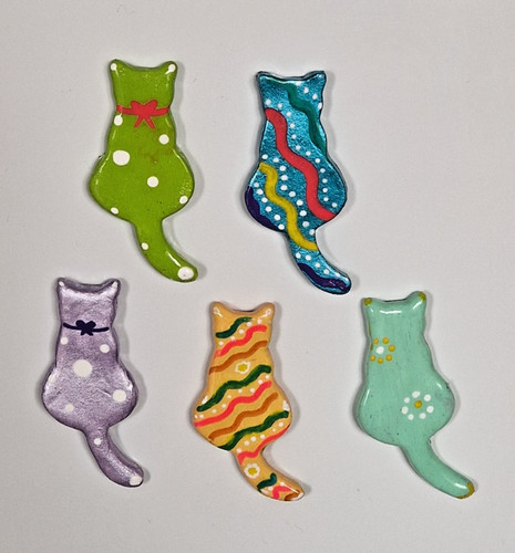 Set cat fridge magnets - 5,