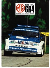 MG Metro 6R4 Rally Car 1985-1986 UK Market Sales Brochure Clubman, International