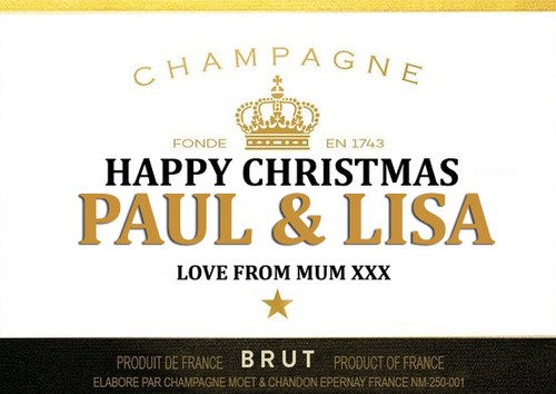 Personalised moet champagne - personalised,