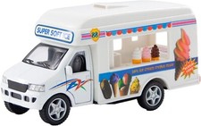 Ice Cream Van Toy Pull Back Die Cast With Opening Doors Kids Children Boys Toys