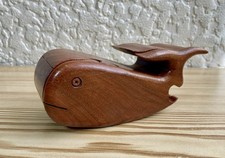 Vintage Wooden Trinket Box / Puzzle Box/ Whale Design/Good Used Condition.