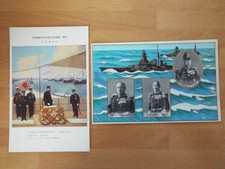 2 Old Japanese Naval Postcards