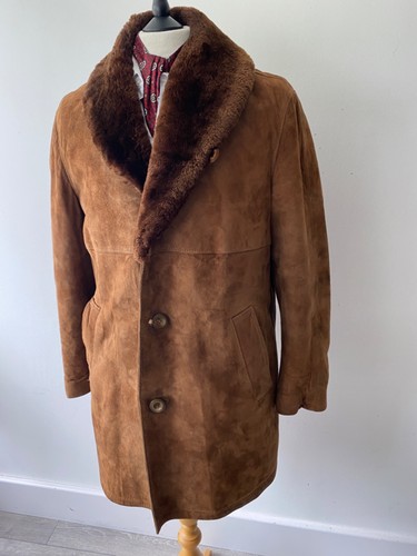 Vintage 70s borg suede car - vintage,