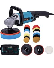 100317S Car Polisher, 1200W 150mm 180mm with 20PCs Polishing Sponge Set & Bag