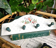 Vintage Wooden Wall Rack With