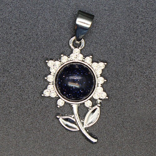 Crystal flowers pendant - crystal,
