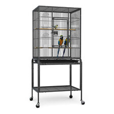 Large Bird Cage Metal Parrot Cage Lovebird Cockatiel Parakeet with Rolling Stand