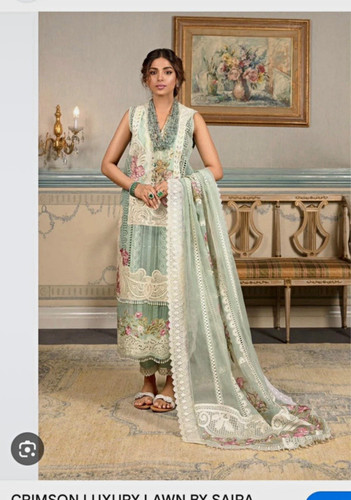 Crimson luxury lawn saira - crimson,