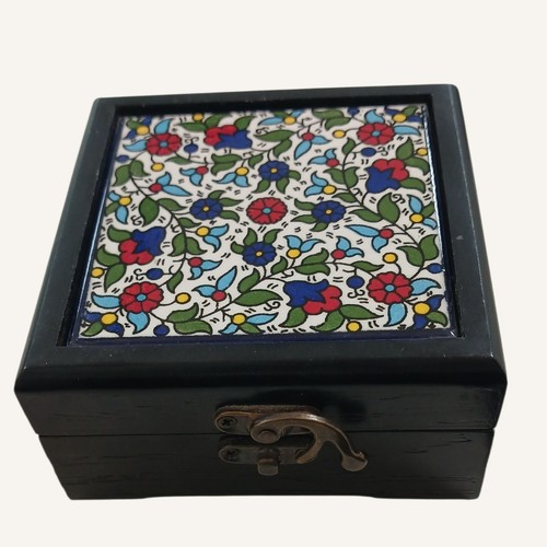 Small black wooden jewelry - jewelry, box