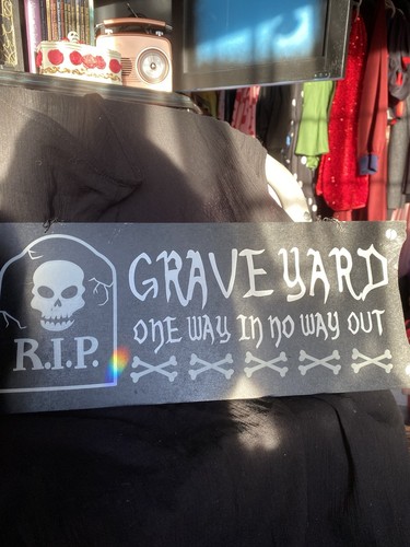 Spooky halloween sign - sign, decor