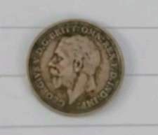 1934 Three Pence King George V Silver Coin, UK