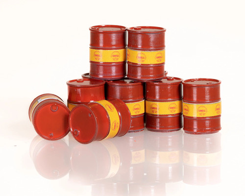 Shell oil drums - shell,