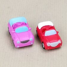 2 MICKEY MOUSE CLUBHOUSE CARS Disney VEHICLE PVC TOYS Playset Figure Red, Pink