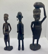 3 African Hand Carved Folk Art