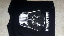 Star Wars Darth Vader "My Happy Face" Unisex T-shirt Kids Size S/M Pre-owned