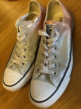 Converse ombre Glitter Silver and Copper Pink Size 6 Rare Limited Edition