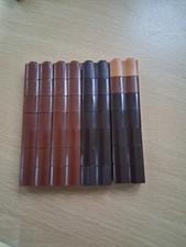 LEGO 6059185 / 30136 - Brick, Modified 1 x 2 With Log Profile -Brown  bundle