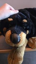 Large Cuddly Rottweiler Plush Dog