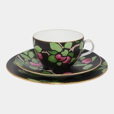 Shelley Late Foley English 1920s Porcelain Tudor Apple Tea Cup & Saucer Trio