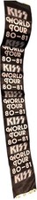 KISS SILK  LOGO SCARF 1980 - 81 WORLD TOUR RARE! GOOD CONDITION