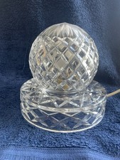 Vintage Cut Crystal Orb Boudoir Lamp Unmarked Possibly Waterford