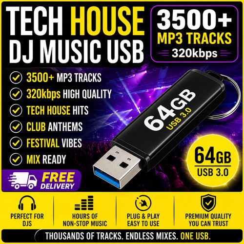 Tech house music - music, usb
