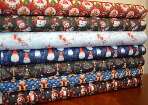Digital christmas polycotton - christmas,