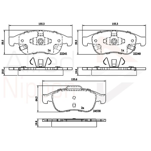 Brake pads set for fiat - brake,