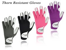 Ladies Women Leather Gardening Gloves Thorn Proof Resist Garden safety working