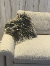 3 Mongolian Lamb Cushion Covers Real Fur