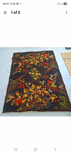 Vintage floral area - vintage, rug