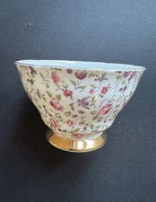 Vintage Salisbury Bone China Bowl Floral Multi Coloured Pattern