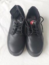 V12 Beaver Men's Black Safety Work Boots Oil Resistant Antistatic Grip Uk 7 