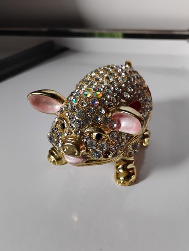 Vintage enamel crystal brass - vintage,