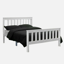 3ft 4ft 4ft6 Wooden Bed Frame  Solid Wood Single Small Double Pine opt Mattress