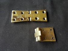 Pair of Reclaimed Antique Brass Retro Barr Flap Door Hinges Furniture (ER142)