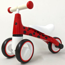 Ladybird Balance Bike Red and Black 12 months Plus Ride On Toy by Beehive Toys