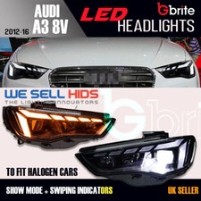 Full LED Headlights for Audi A3 8V Pre-facelift DRL Sequential Indicator 2012-16