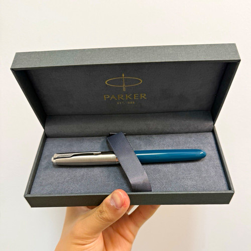 Parker teal fountain pen - parker, ct
