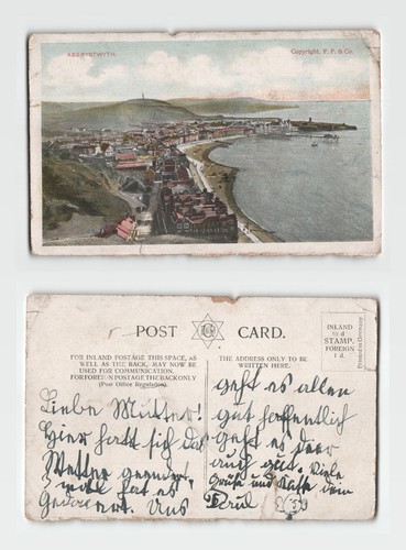 Postcard aberystwyth coastal - postcard,