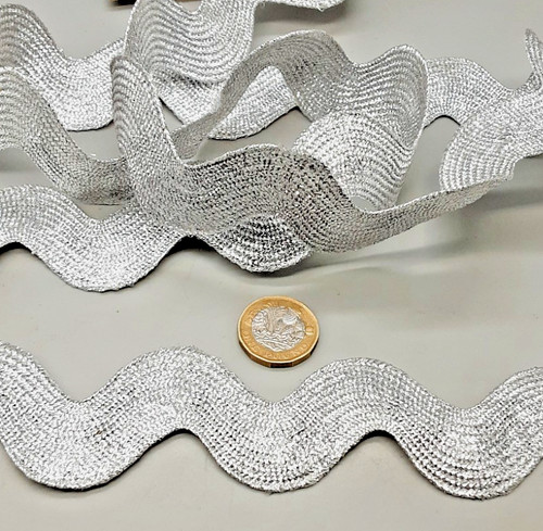 Jumbo silver ric rac - silver,
